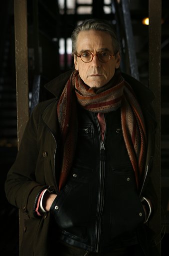 Jeremy Irons outside the Schoenfeld Theatre