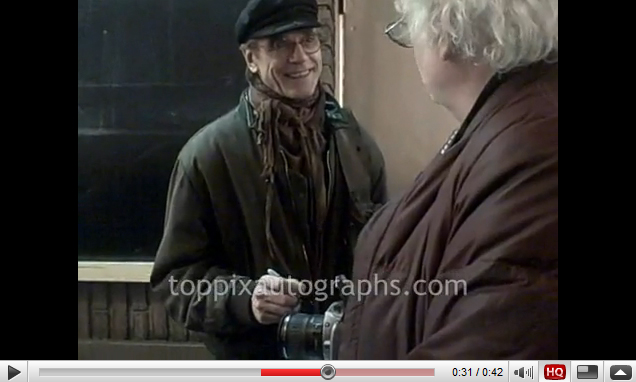 Jeremy Irons signing autographs at the stage door of Impressionism!
