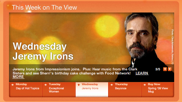 Jeremy Irons on The View