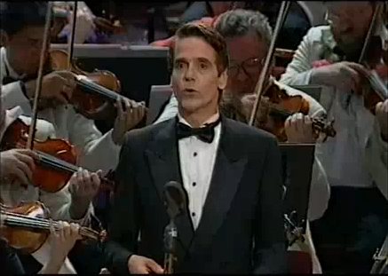 Jeremy Irons sings a Noel Coward tribute at the Royal Albert Hall
