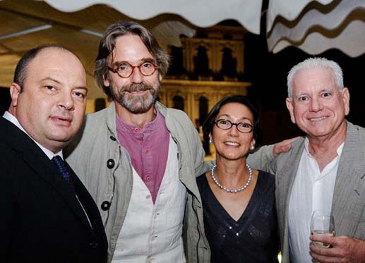 Jeremy Irons attends a celebration for Nic Iljine in Venice at the Guggenheim