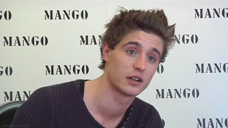 Max Irons MANGO interview screen captures